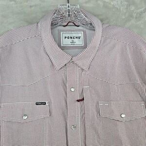 Poncho Western Howdy A&M Shirt Mens XXL Pearl Snap Performance